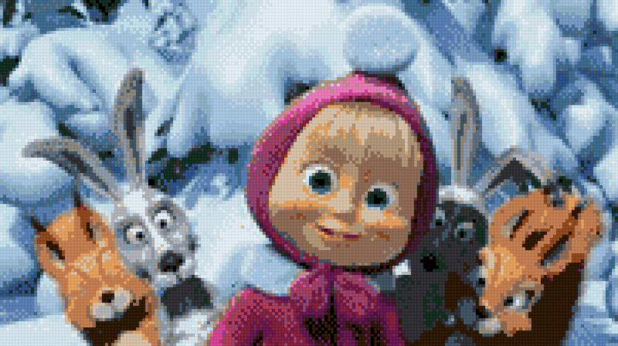 Маша с зайцами - предпросмотр