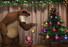 Схема вышивки «Маша и елка»