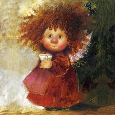 Схема вышивки «Ангел. (худ. Галина Чувиляева)»