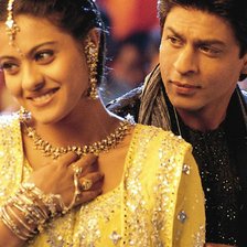 Схема вышивки «Каджол и Шакрукхан»