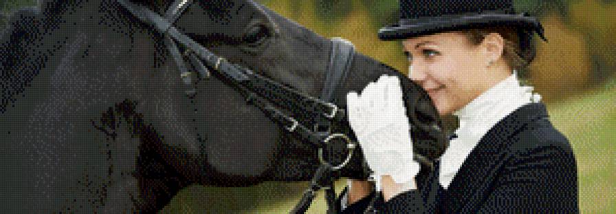 девушка и лошадь2 - лошадь, девушка - предпросмотр