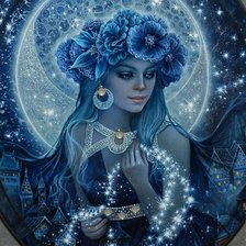 Схема вышивки «Волшебница-ночь»