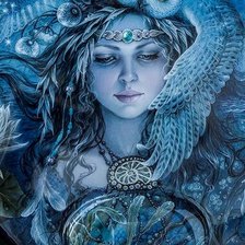 Схема вышивки «Волшебница-ночь»