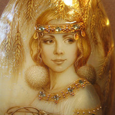 Схема вышивки «Девушка-осень»