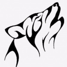 Схема вышивки «волк»