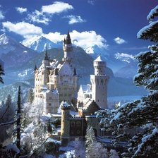 Схема вышивки «Замок в горах»