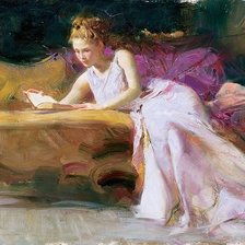 Схема вышивки «Девушка»