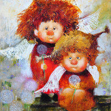 Схема вышивки «ангелочки»