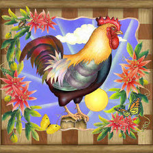 Схема вышивки «Утро в деревне»