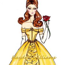 Схема вышивки «Красавица Бэлль»