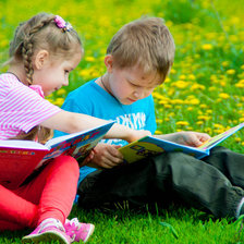 Схема вышивки «Мы читаем»