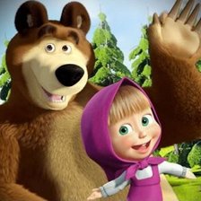 Схема вышивки «Маша и Медведь»