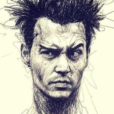 Схема вышивки «Джонни Депп»