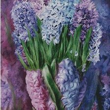 Схема вышивки «гиацинты»