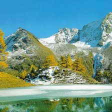 Схема вышивки «Пейзаж, зима, горы»