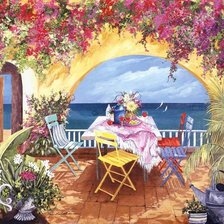 Схема вышивки «Вид на море»