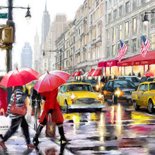 Схема вышивки «Дождливый день»