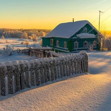 Схема вышивки «зимний вечер»