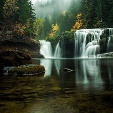 Схема вышивки «лесной водопад»
