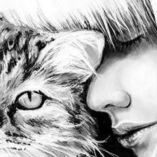 Схема вышивки «cat woman»