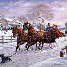 Схема вышивки «зимняя прогулка»