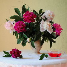 Схема вышивки «цветочный чай»