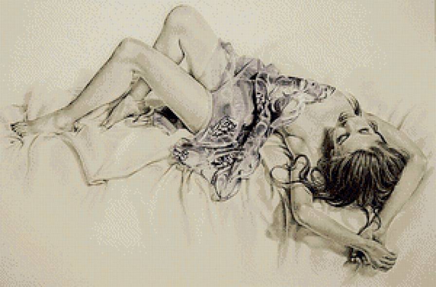 женский образ - девушка, черно белое, монохром, образ, женщина - предпросмотр