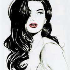 Схема вышивки «девушка»