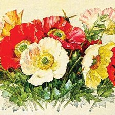 Схема вышивки «маки пауль де лонгпре»