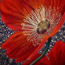 Схема вышивки «маки»