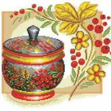 Схема вышивки «рябинка хохлома»