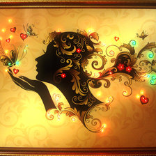 Схема вышивки «девушка-загадка»