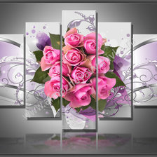 букет роз-триптих