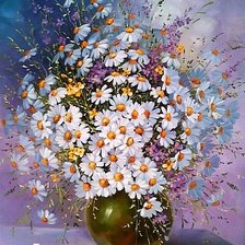 Схема вышивки «ромашки»