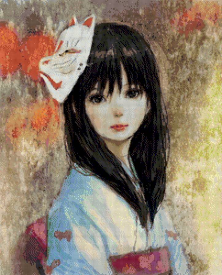 Girl - japanesegirl, kimono - предпросмотр