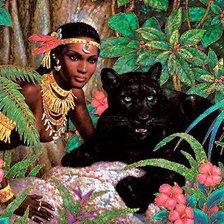 Схема вышивки «девушка»