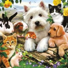 Схема вышивки «веселая компания»