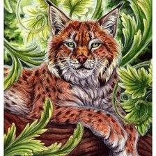 Схема вышивки «рысь»