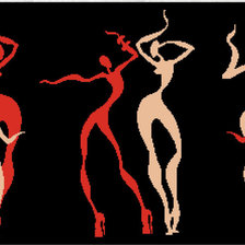 Схема вышивки «Яркие танцы»