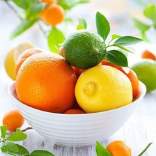 Схема вышивки «Цитрусы в вазе»