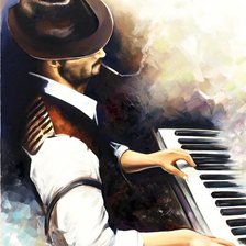 Схема вышивки «музыкант»