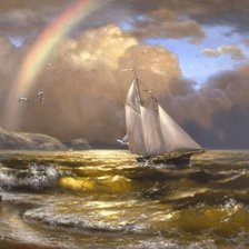 Схема вышивки «радуга моря»