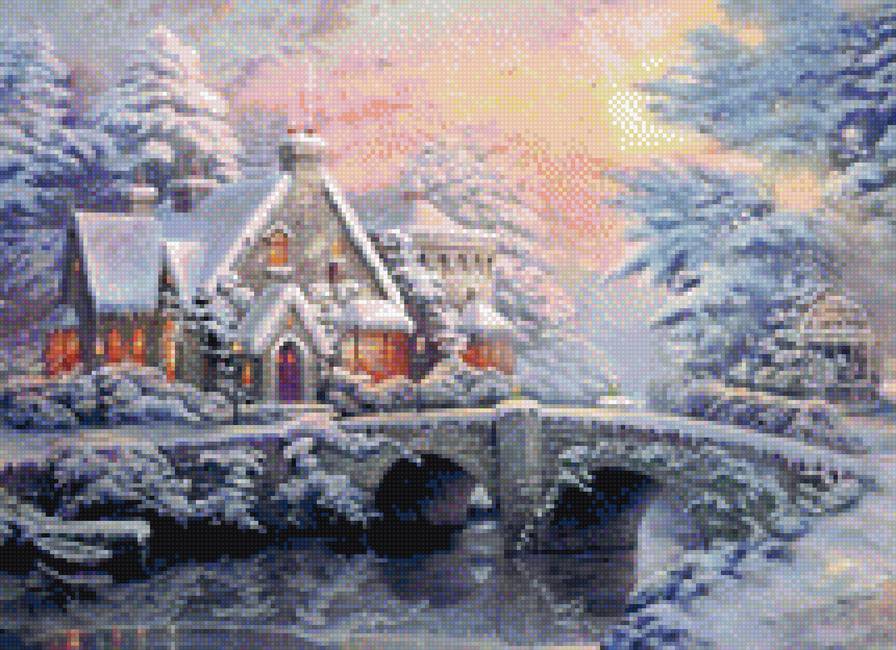 зимний домик - зима, домик - предпросмотр