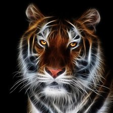 Схема вышивки «тигр»