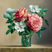 Схема вышивки «РОЗОВОЕ УТРО»