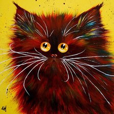 Схема вышивки «Котик Бордо»