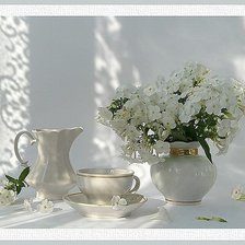 Схема вышивки «Белый натюрморт»