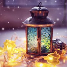 Схема вышивки «фонарь на рождество»