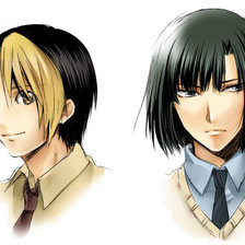 Схема вышивки «Хикару и Акира»