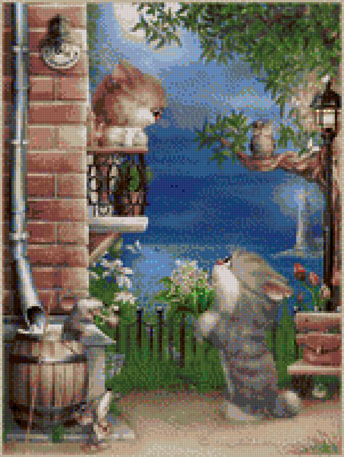 Под балконом - кошки, коты - предпросмотр